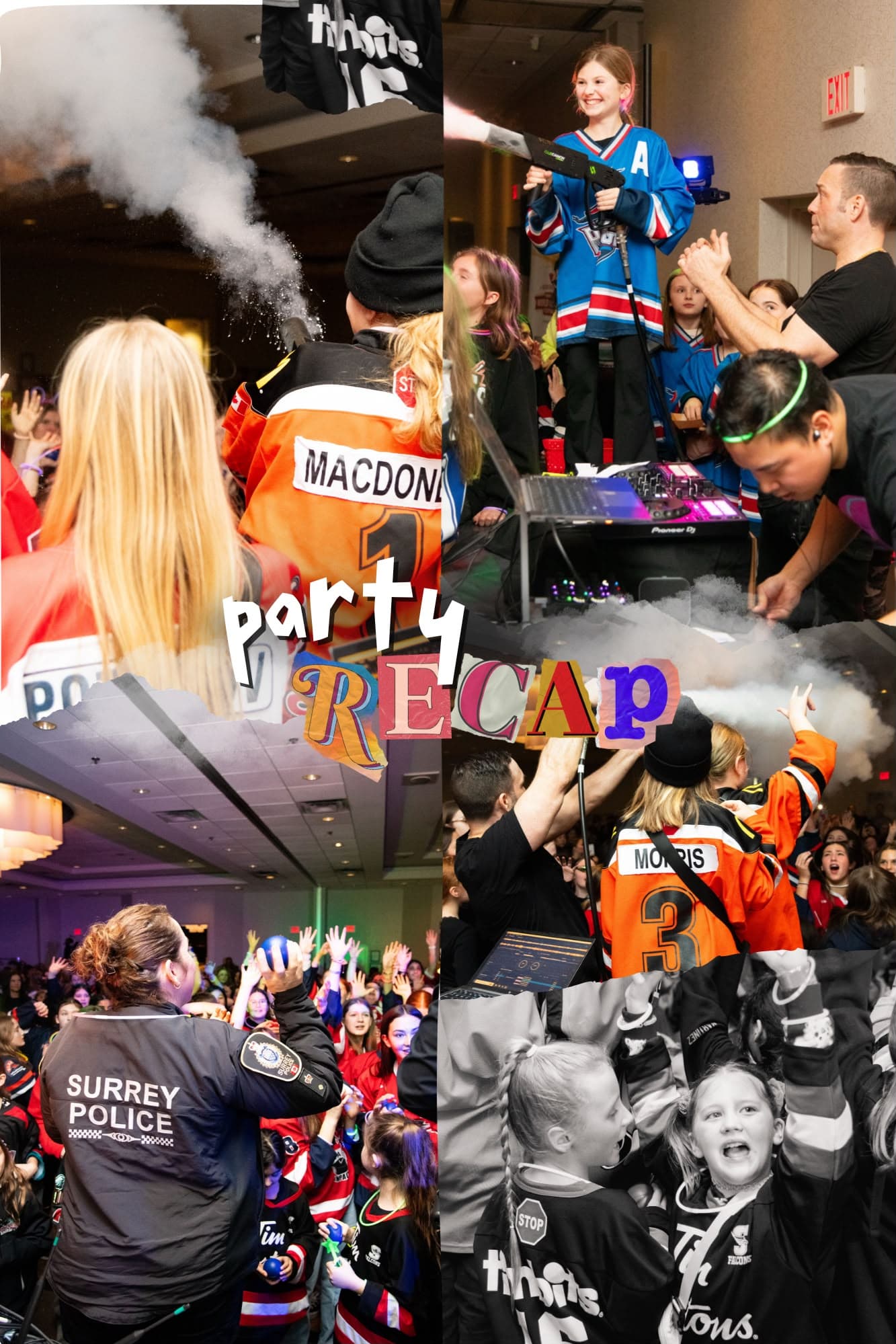 Team and community event photography, including a hockey team recap, by Moments Studio in Vancouver.